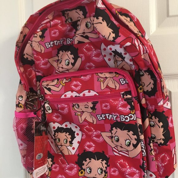 Betty Boop Brand New Pink Red Large Backpack Price is FIRM  14x15  BB1 - Picture 3 of 6